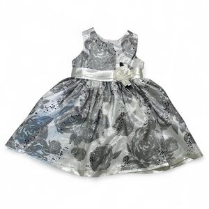 Jane Copeland Toddler Girl Floral Sequin Dress Party Holiday Size 3T